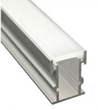 Perfil De Alumínio Para Embutir Solo Alto Com Difusor 21*26mm K632-2126
